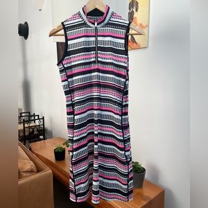 Tail Black, Pink & White Print Golf Dress